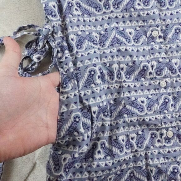 Levi's Shirt Dress Womens Extra Small Long Sleeve Western Southern Print Cowgirl - Picture 3 of 14